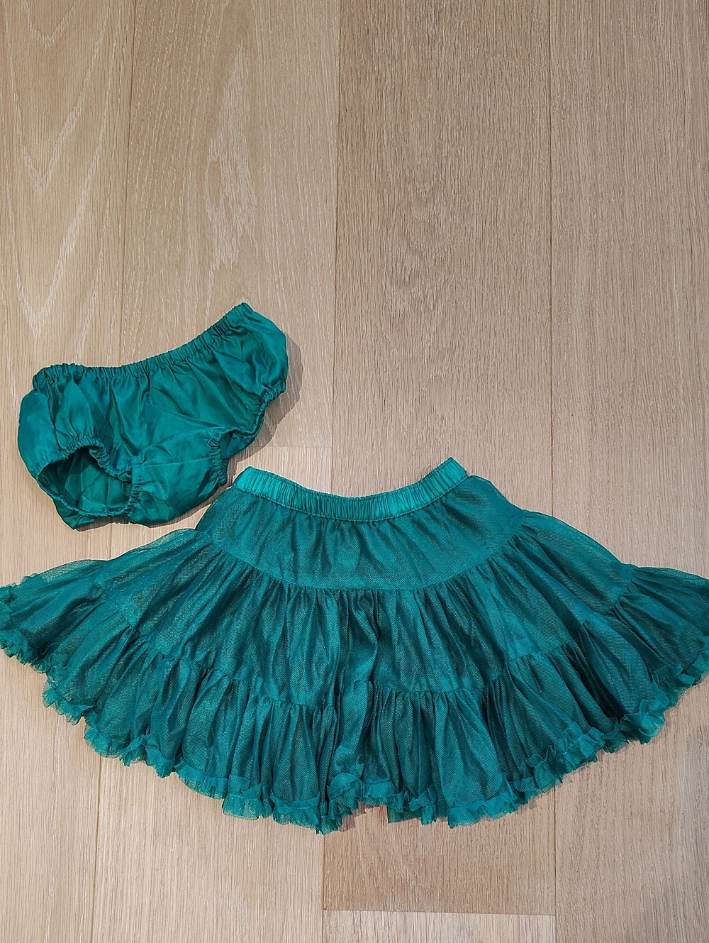 Gymboree Kelly Green Ruffled Tutu Skirt with Matching Bloomers